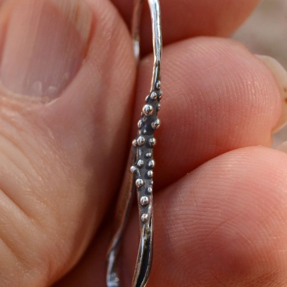 Sterling Silver Artisan Earrings - Picture 3 of 3